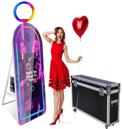 Portable Mirror Photo Booth for Canon 1300D Camera with 15.6 Inch Touch Screen