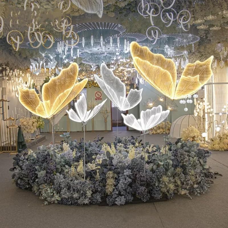 Wedding Butterfly Floor lamp Decorations lamps Creative Ceiling Lamp Butterfly Hanging Decoration Props LED Romantic Lights for Party Rental Business