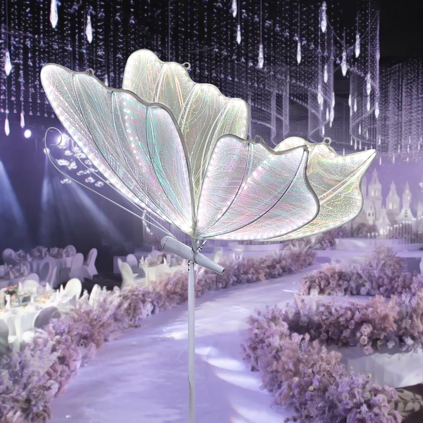 Wedding Butterfly Floor lamp Decorations lamps Creative Ceiling Lamp Butterfly Hanging Decoration Props LED Romantic Lights for Party Rental Business