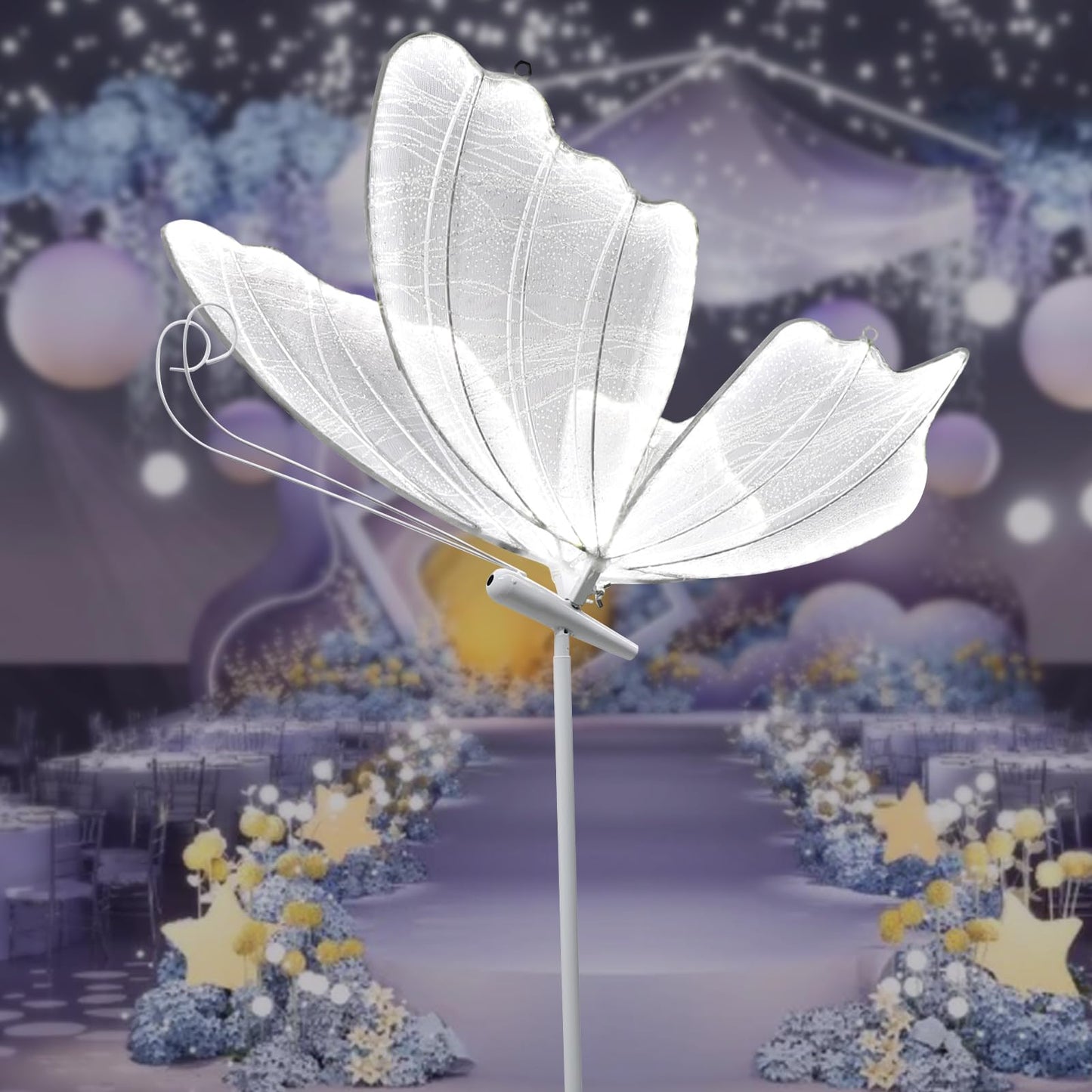 Wedding Butterfly Floor lamp Decorations lamps Creative Ceiling Lamp Butterfly Hanging Decoration Props LED Romantic Lights for Party Rental Business