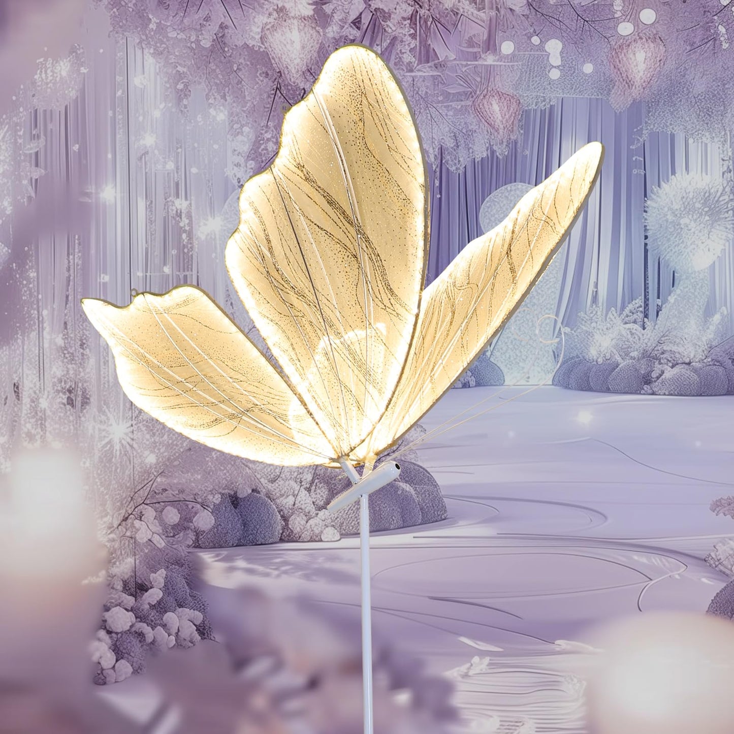 Wedding Butterfly Floor lamp Decorations lamps Creative Ceiling Lamp Butterfly Hanging Decoration Props LED Romantic Lights for Party Rental Business