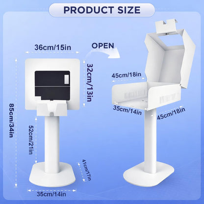 Photo Booth Printer Stand Station for DNP DS620 RX1HS QW410 HiTi P525L Heavy Duty Metal Holder Box Cover Place Hide Printer Bracket Compact Case Assemble Sturdy for Wedding Event Party