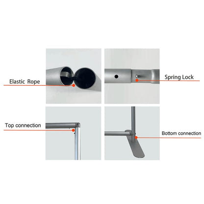 Photo Booth Backdrop Stand with Tension Fabric & Aluminum Tube Stand and Portable Carry Bag, Background Stand Frame for Wedding Brithday Party
