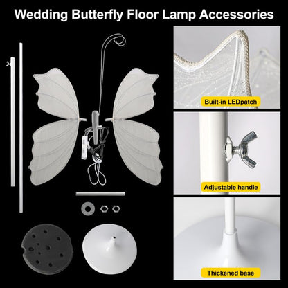 Led Butterfly Lights Wedding Background Decorative Props Luminous Butterfly Road Guide Lighting Butterfly for Party Wedding Event Decoration