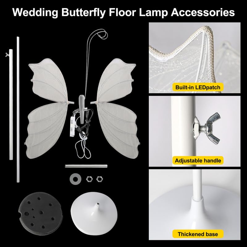 Led Butterfly Lights Wedding Background Decorative Props Luminous Butterfly Road Guide Lighting Butterfly for Party Wedding Event Decoration