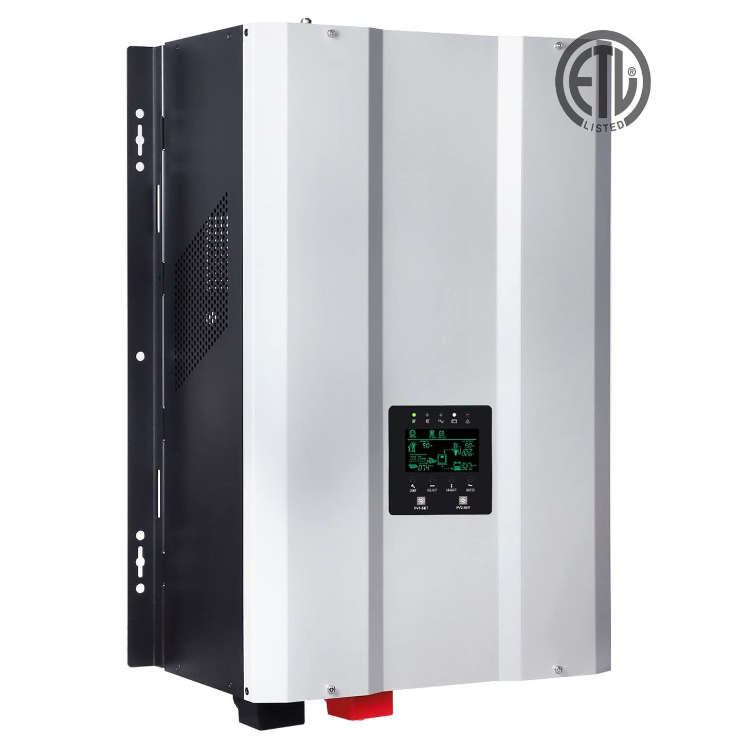 Solar Inverter UL1741 12KW 48V Solar Hybrid Inverter Output 120/240V Split Phase Pure Sine Wave, Low Frequency Inverter, DC 48V AC Input 240V AC, 2x60A MPPT Solar Charger Controller -12KW