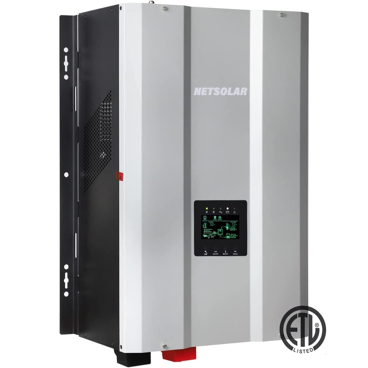 UL1741 12000KW 110/220Vac Low Frequency Split Phase, DC 48V AC Input 240V AC Output 120V 240V Power Pure Sine Wave Power Inverter with 2x60A MPPT Solar Charger Controller