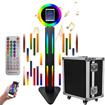 Portable Photo Booth Selfie Machine Portable Metal Shell Adjustable Stand Photobooth for Events Wedding Christmas