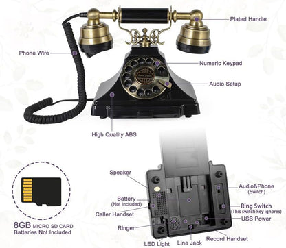 Audio Guest Book Wedding Phone- 2024 Record Customized Audio Messages with GuestBook Audio Guest Book Phone for Parties