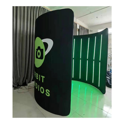 Customizable Led Backdrop Background Tents for 360 Photo Booth, Photobooth Backdrop, 360 Photo Booth LED Enclosure for Parties Wedding Event