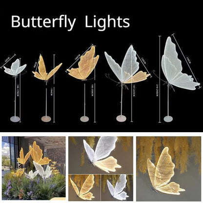 Butterfly Floor Lamp, Creative Butterfly Ceiling Lamp Hanging Led Butterfly Lights for Party Wedding
