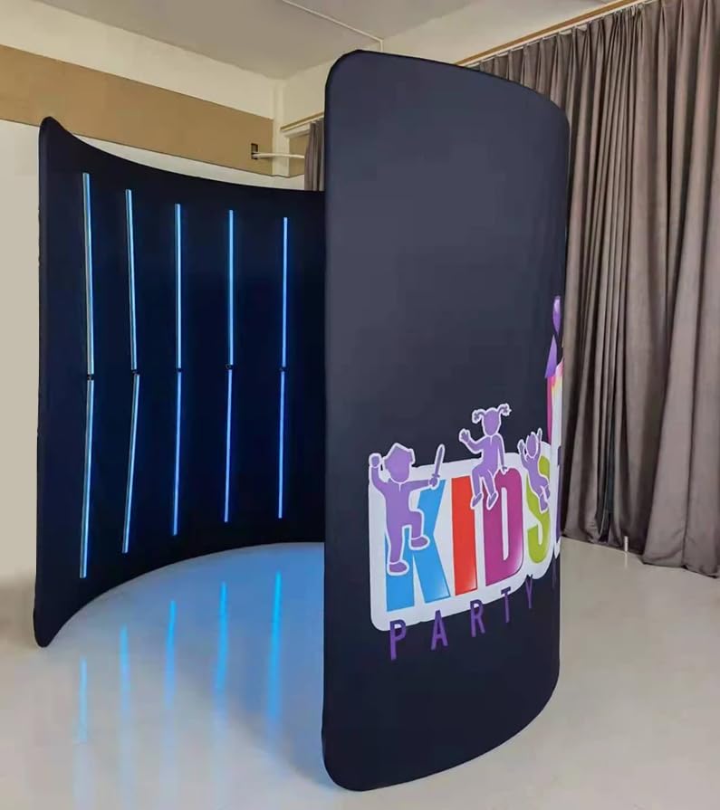Customizable Led Backdrop Background Tents for 360 Photo Booth, Photobooth Backdrop, 360 Photo Booth LED Enclosure for Parties Wedding Event