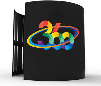 360 Photo Booth Enclosure with RGB LED Light Strip Suitable for Photobooth Machines Take Photos with Customized Logo 360 Photobooth Backdrop for Show /Party/Wedding