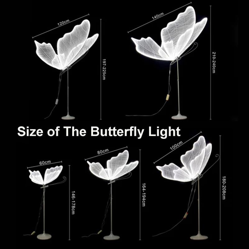 Wedding Butterfly Decoration Floor Lamp, 2PCS Butterfly Lamp Ceiling Decoration Props for Wedding Party Birthday Rental Business