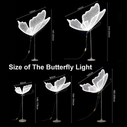 Wedding Butterfly Decoration Floor Lamp, 2PCS Butterfly Lamp Ceiling Decoration Props for Wedding Party Birthday Rental Business