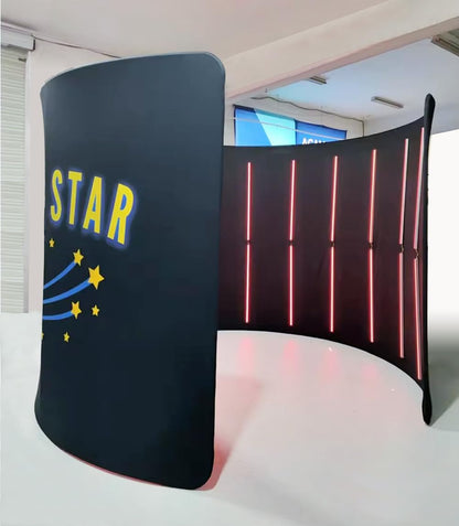 Customizable Led Backdrop Background Tents for 360 Photo Booth, Photobooth Backdrop, 360 Photo Booth LED Enclosure for Parties Wedding Event