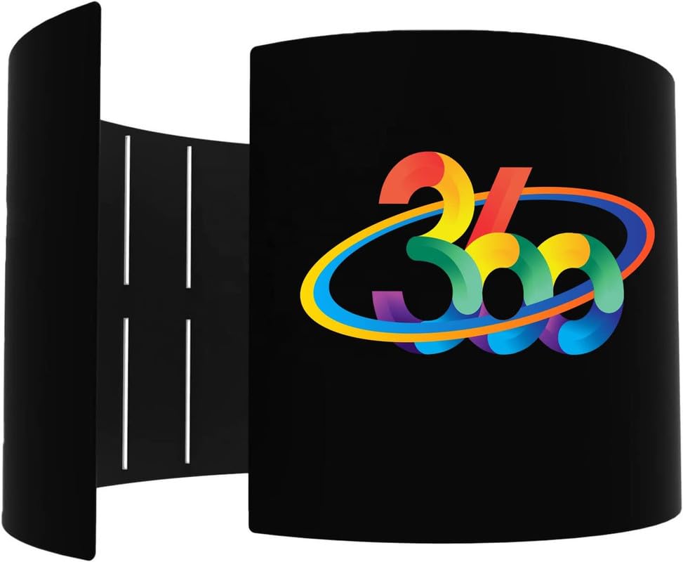 360 Photo Booth Enclosure with RGB LED Light Strip Suitable for Photobooth Machines Take Photos with Customized Logo 360 Photobooth Backdrop for Show /Party/Wedding