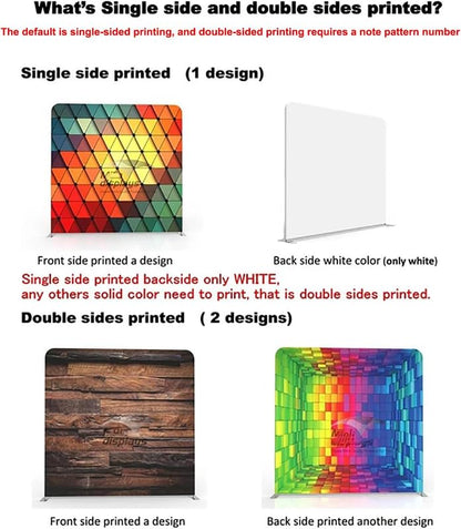 Photo Booth Backdrop Stand with Tension Fabric & Aluminum Tube Stand and Portable Carry Bag, Background Stand Frame for Wedding Brithday Party