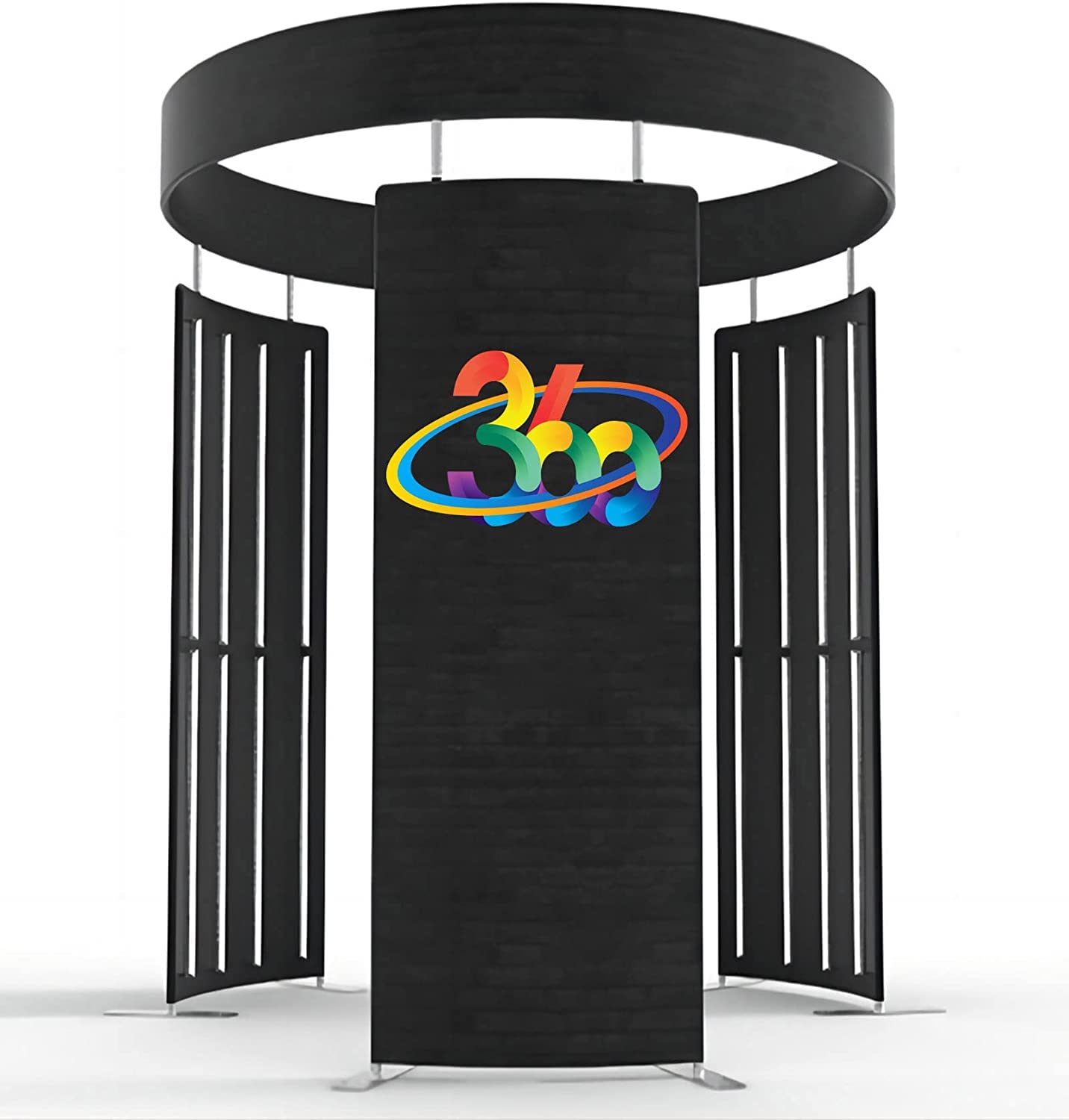 Photo Booth Enclosure, Customizable 360 Photobooth LED Enclosure Backdrop Tent with Led Lights for 360 Photo Booth Machine Party Wedding Events