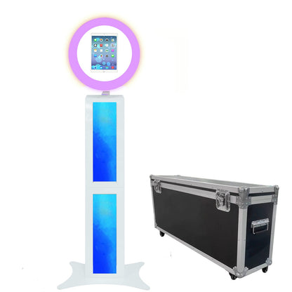 Portable Photo Booth Selfie Machine Portable Metal Shell Adjustable Stand Photobooth for Events Wedding Christmas