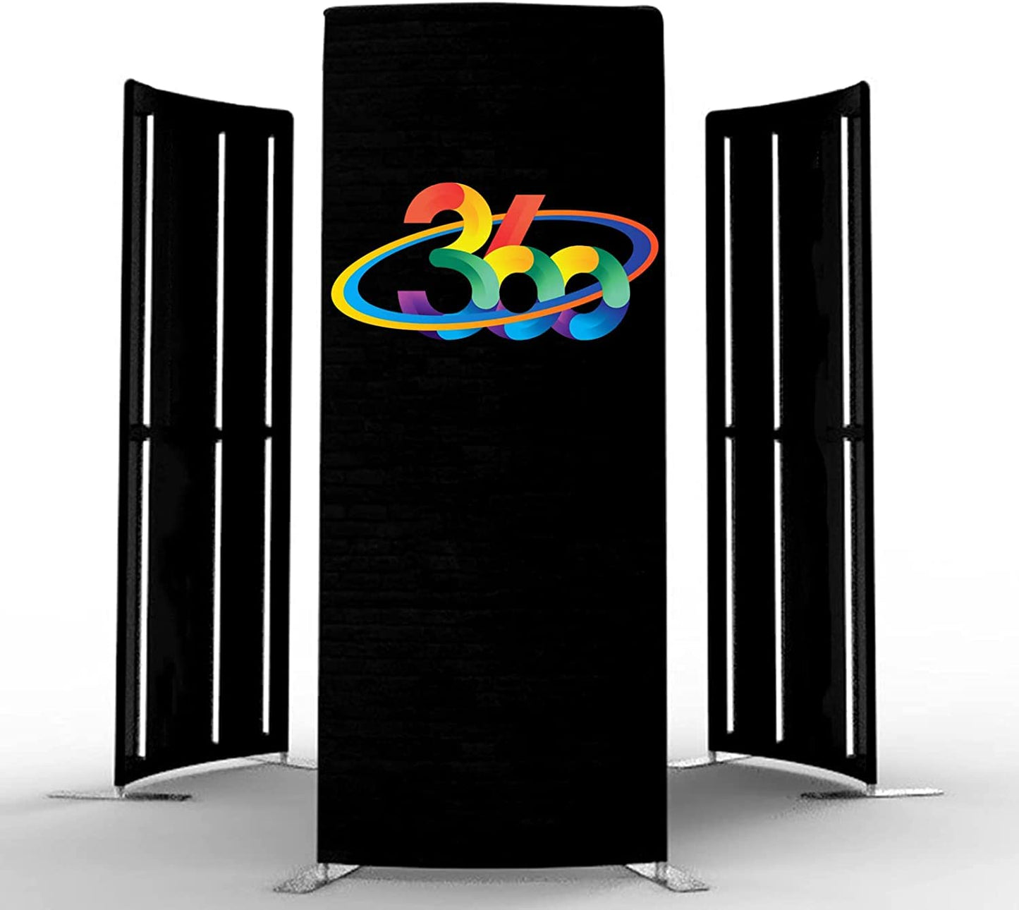 Photo Booth Enclosure, Customizable 360 Photobooth LED Enclosure Backdrop Tent with Led Lights for 360 Photo Booth Machine Party Wedding Events