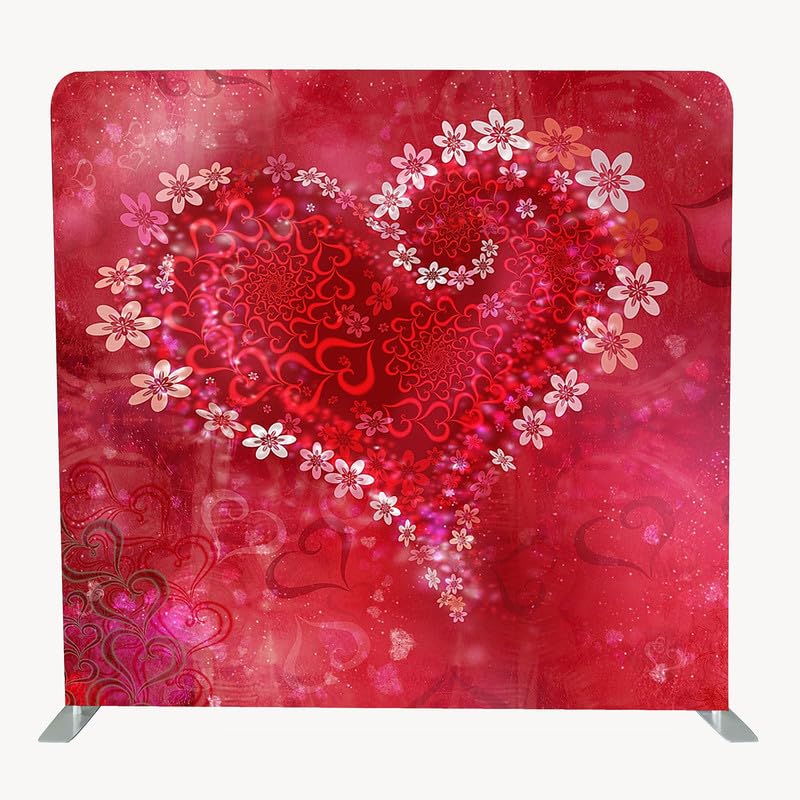 Photo Booth Backdrop Stand with Tension Fabric & Aluminum Tube Stand and Portable Carry Bag, Background Stand Frame for Wedding Brithday Party