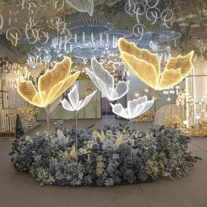 Wedding Butterfly Floor lamp Decorations lamps Creative Ceiling Lamp Butterfly Hanging Decoration Props LED Romantic Lights for Party Rental Business