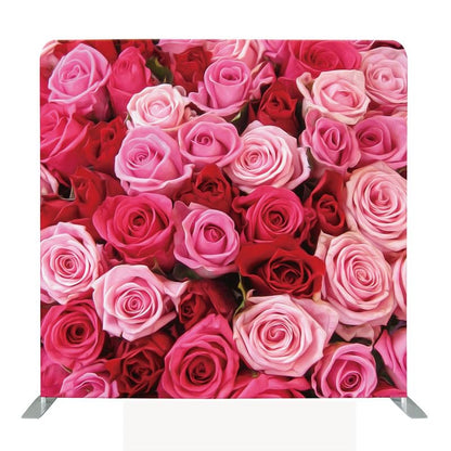Photo Booth Backdrop Stand with Tension Fabric & Aluminum Tube Stand and Portable Carry Bag, Background Stand Frame for Wedding Brithday Party