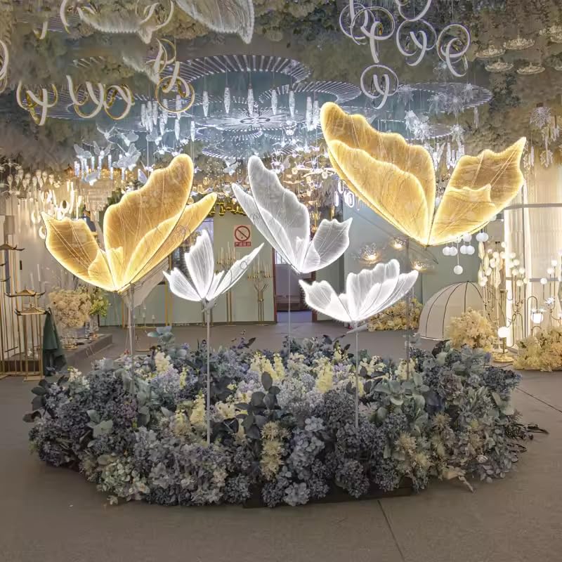 Butterfly Floor Lamp, Creative Butterfly Ceiling Lamp Hanging Led Butterfly Lights for Party Wedding