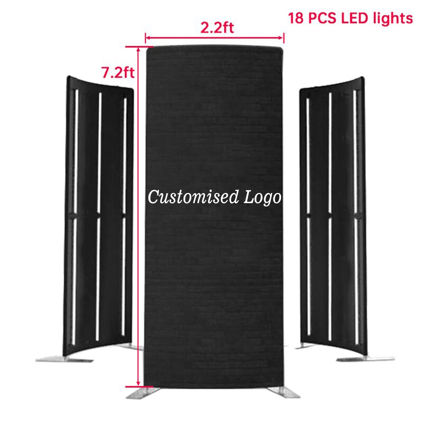 360 Photobooth Backdrop Photo Booth Enclosure Wall Backdrops Customized LOGO Background Stand for Rental Wedding Party