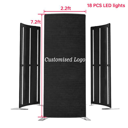 360 Photobooth Backdrop Photo Booth Enclosure Wall Backdrops Customized LOGO Background Stand for Rental Wedding Party