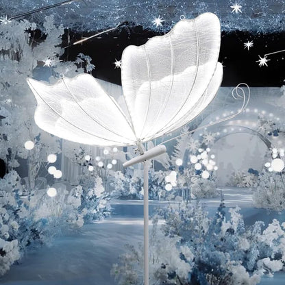 Led Butterfly Lights Wedding Background Decorative Props Luminous Butterfly Road Guide Lighting Butterfly for Party Wedding Event Decoration