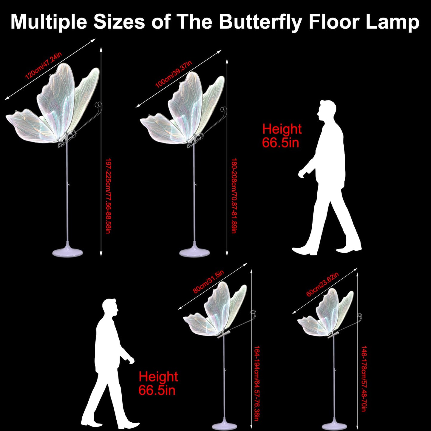 Wedding Butterfly Floor lamp Decoration Lights Creative Luminous Butterfly Ceiling Lamp Butterfly Hanging Decoration Props for Wedding Party