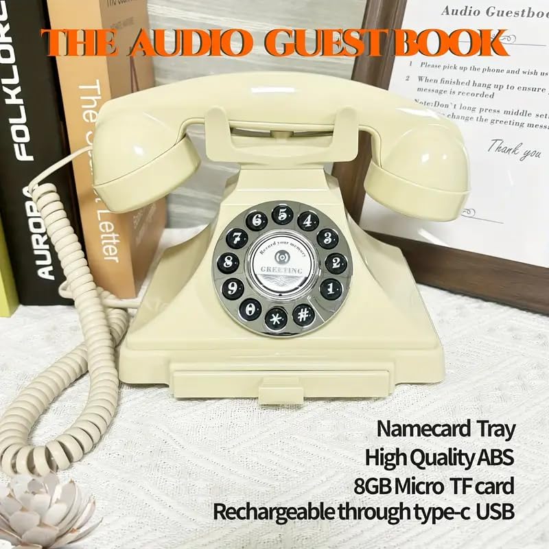 Audio Guest Book for Wedding - Guest Book Telephone Record Customized Voice Message for Your Wedding Party