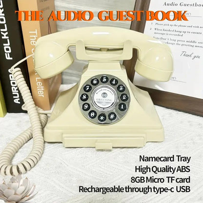 Audio Guest Book for Wedding - Guest Book Telephone Record Customized Voice Message for Your Wedding Party
