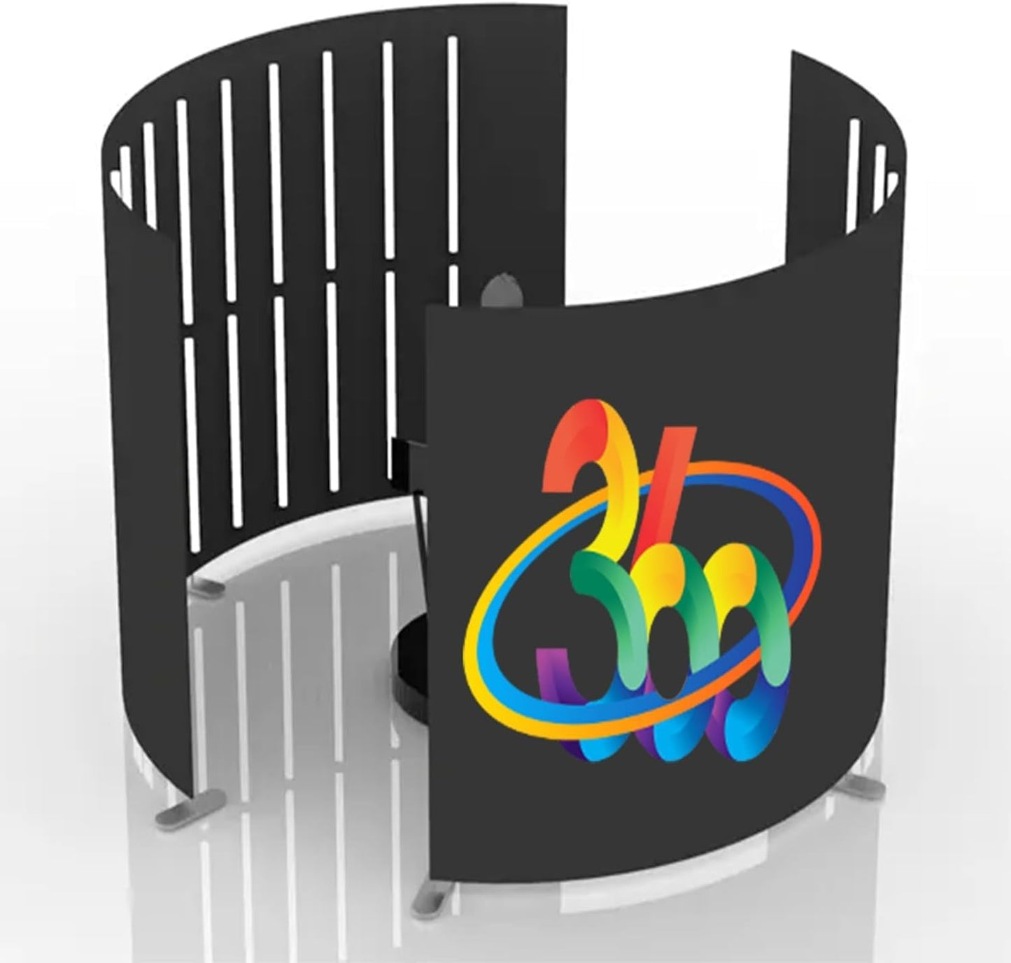 360 Photo Booth Enclosure with RGB LED Light Strip Suitable for Photobooth Machines Take Photos with Customized Logo 360 Photobooth Backdrop for Show /Party/Wedding