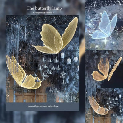 Butterfly Floor Lamp, Creative Butterfly Ceiling Lamp Hanging Led Butterfly Lights for Party Wedding