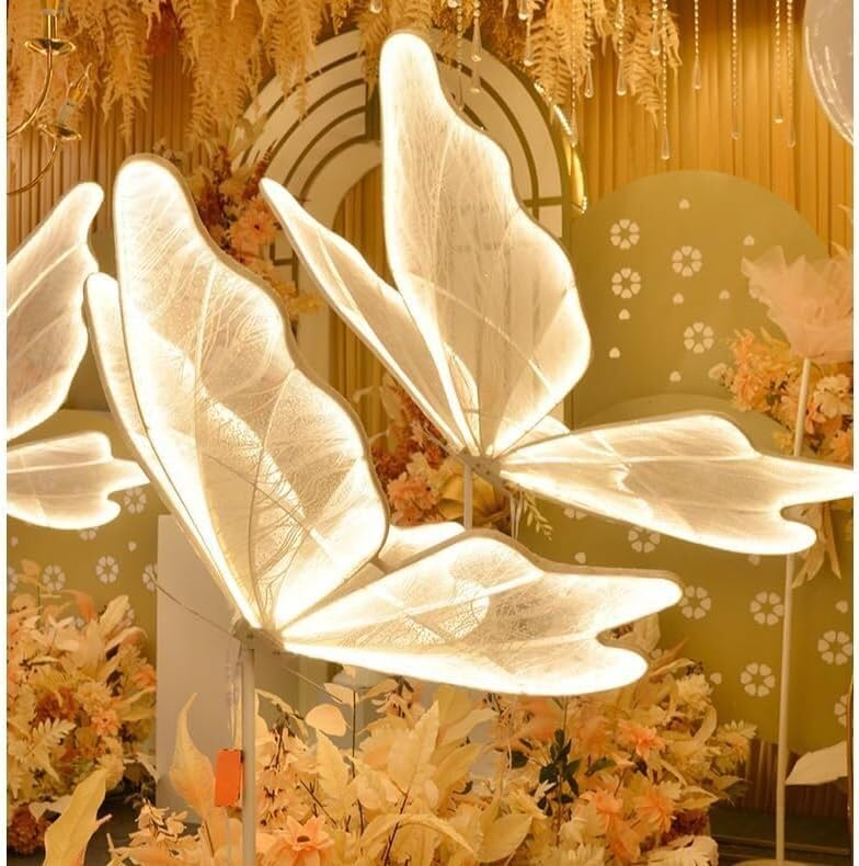 Butterfly Floor Lamp, Creative Butterfly Ceiling Lamp Hanging Led Butterfly Lights for Party Wedding
