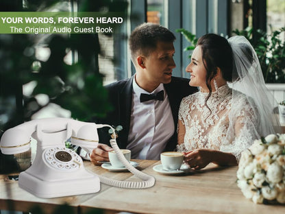 Audio Guest Book Wedding Phone- Record Customized Audio Messages with GuestBook – A Personal and Convenient Way to Preserve Your Special Occasions
