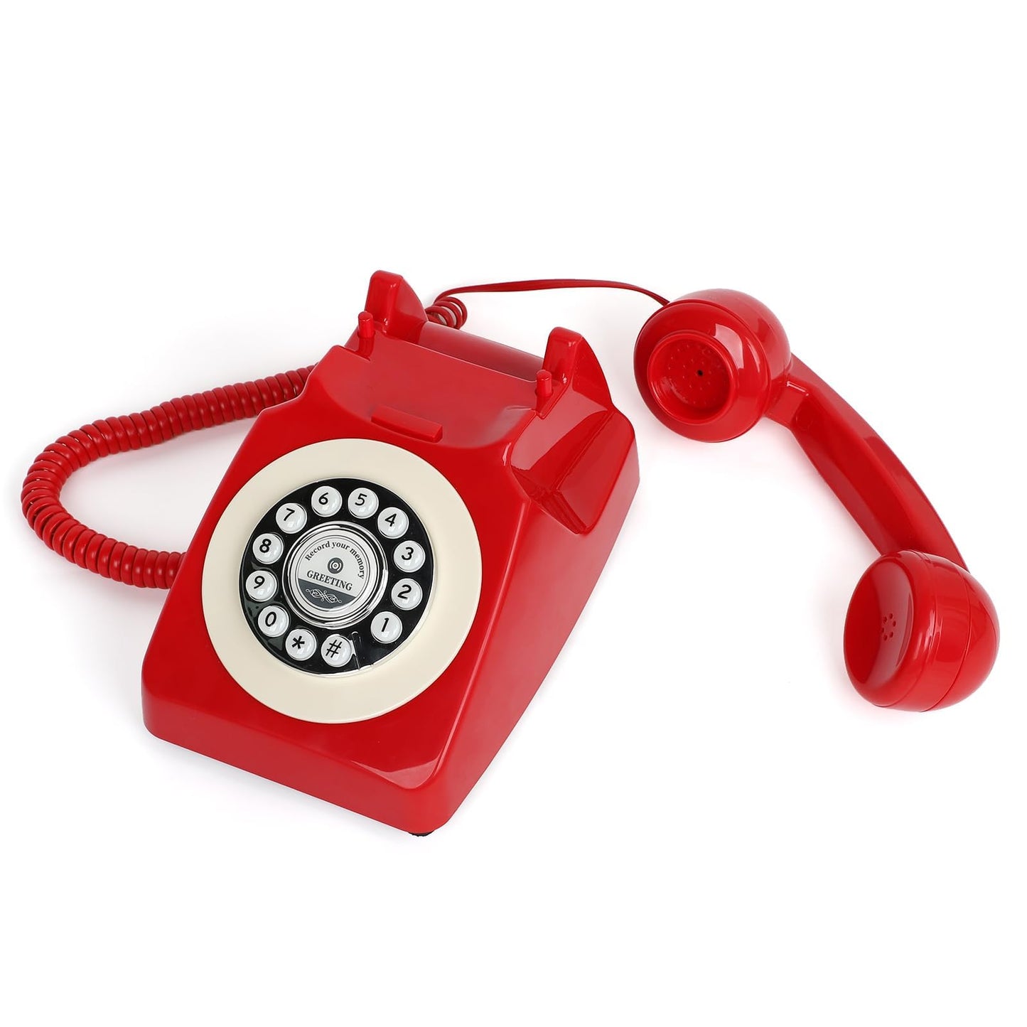 Audio Guest Book Wedding Phone, Record Customized Audio Message with Guest Book Retro Phone Audio GuestBook for Wedding Birthday Party Confession Audio Message Voicemail (Yellow)