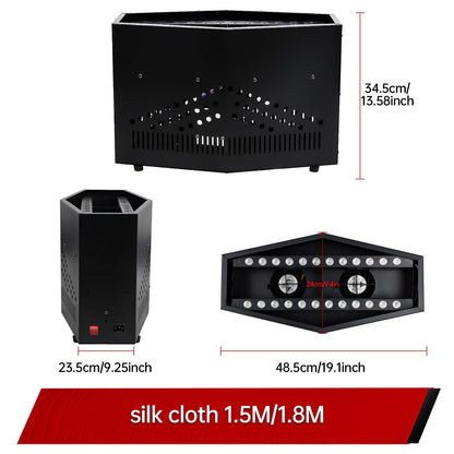 Fake Fire Flame Light with 36 LED Light 5ft Artificial Simulated Flames Lamp Atmosphere Effect for Stage Halloween DJ Party Lighting Nightclub Campfire Party Special Holiday