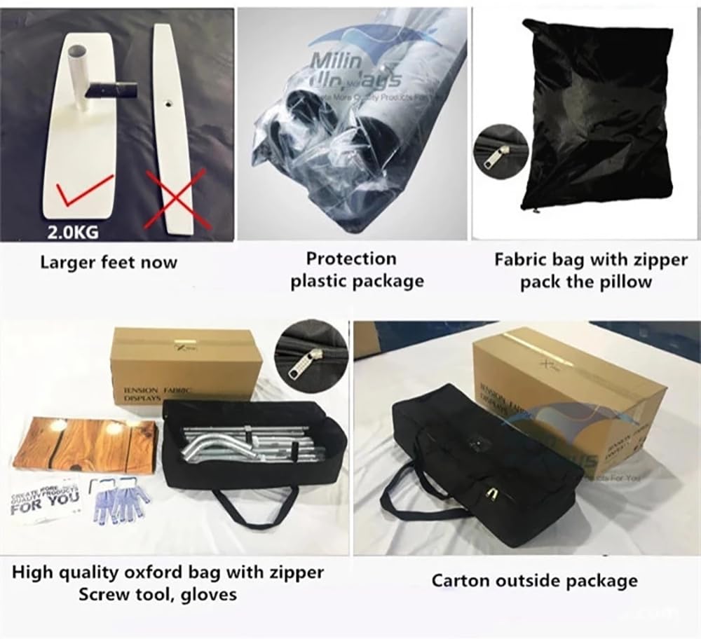 8ft  Photo Booth Backdrop with Aluminum Tube Stand and Portable Carry Bag, Photography Background for Wedding Brithday Christmax