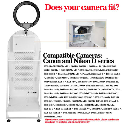Magic Mirror Photo Booth for Camera, with 32in Touch All-in-one, Selfie Camera Photo Booth Selfie Station, Flight Case,for Parties,Wedding,Exhibition