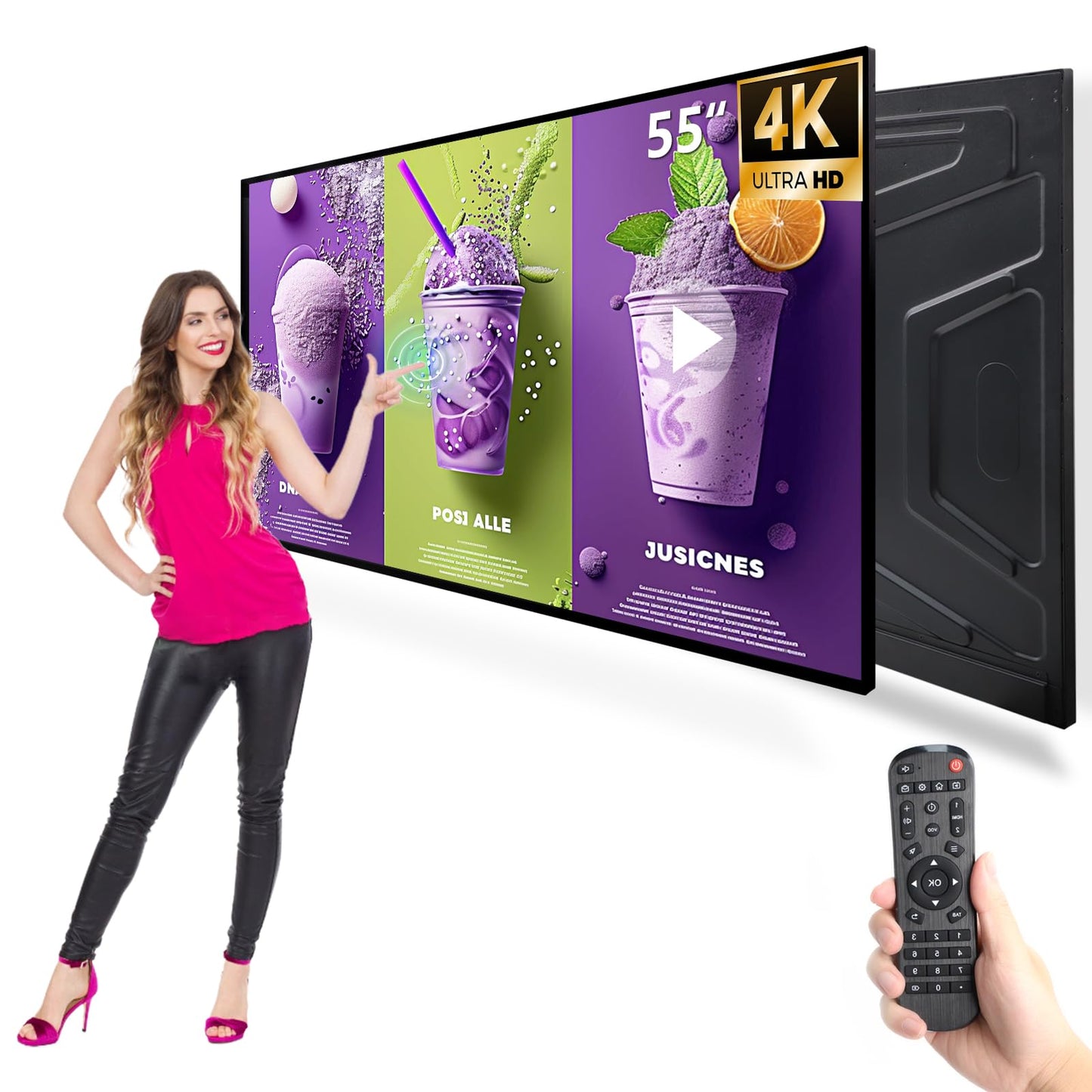 Indoor Digital Signage Touchscreen Wall Mounted Kiosk Advertising Display LCD Totem Interactive Monitor Android System with Auto Media Player