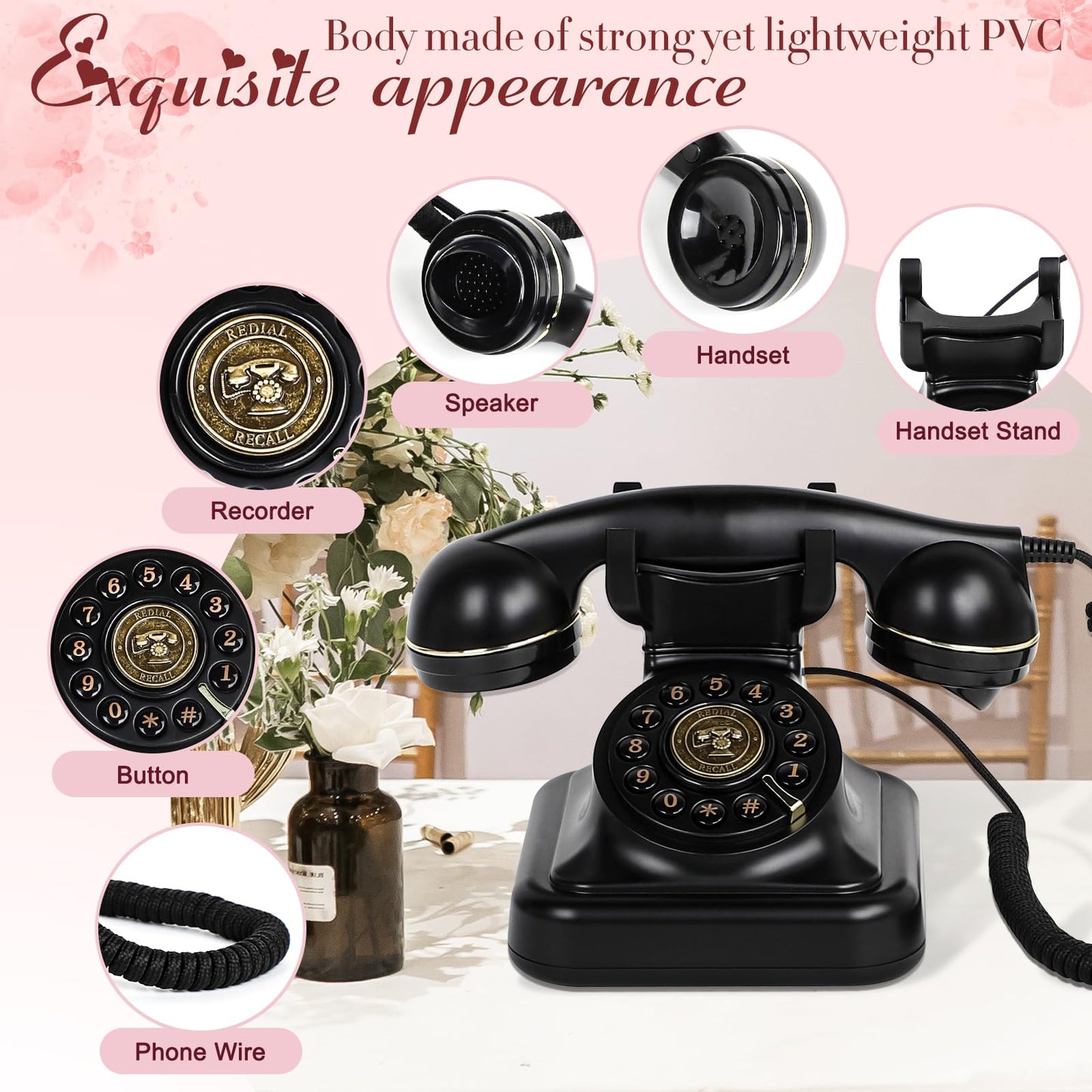 Audio Guest Book Wedding Phone Customized Audio Message Left with GuestBook Telephone Retro Audio for Wedding Event