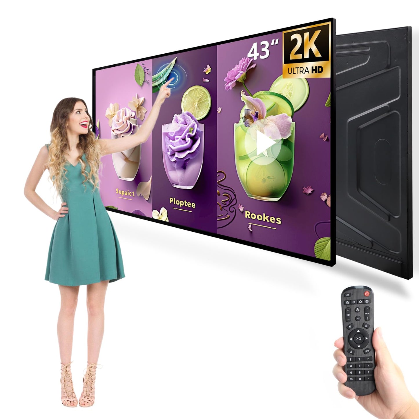 Indoor Digital Signage Touchscreen Wall Mounted Kiosk Advertising Display LCD Totem Interactive Monitor Android System with Auto Media Player