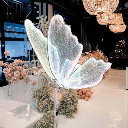 Wedding Butterfly Floor Lamp Decoration, LED Romantic Elegant Decoration Props for Wedding Party Birthday Decor Rental Business