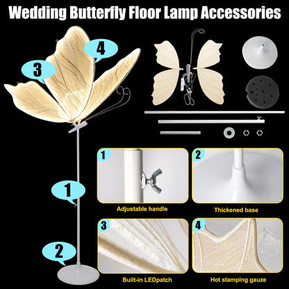 Wedding Butterfly Floor lamp Decorations lamps Creative Ceiling Lamp Butterfly Hanging Decoration Props LED Romantic Lights for Party Rental Business