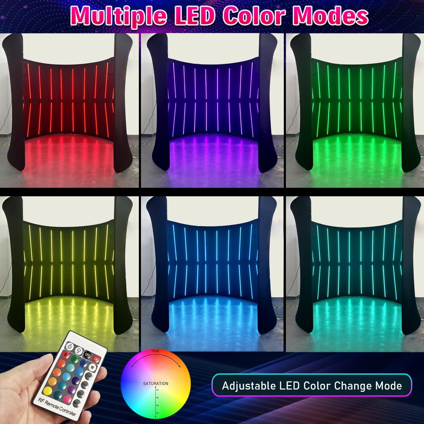 Customizable Led Backdrop Background Tents for 360 Photo Booth, Photobooth Backdrop, 360 Photo Booth LED Enclosure for Parties Wedding Event