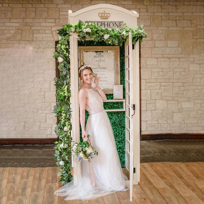 Audio Guest Book Wedding Phone Record Customized Audio Messages Left with Audio Guestbook Confessions Phone Record for Parties Weddings Event Birthdays Rentals (White)